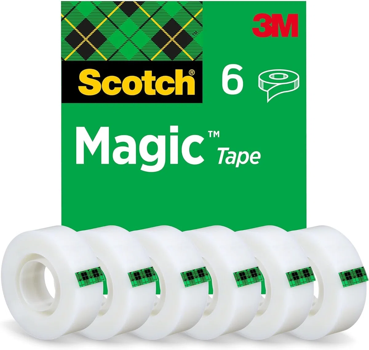 Scotch Cinta Adhesiva de Doble Cara - 1 Rollo de 12 mm x 22,8 m, Transparente - Adhesivo Permanente por Ambas Caras - Fuerte, Duradera y Segura para Fotos