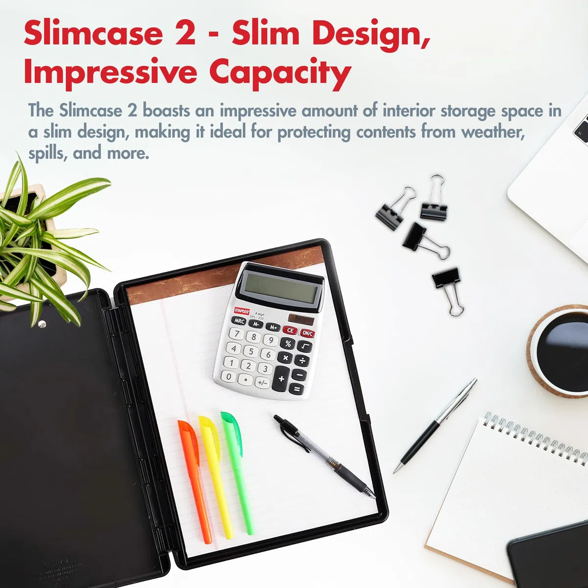 Dexas 3517-91 Slimcase 2 Portapapeles de almacenamiento con apertura lateral, negro. Organiza con estilo para el hogar, la escuela, el trabajo o los oficios. Ideal para profesores, enfermeras,