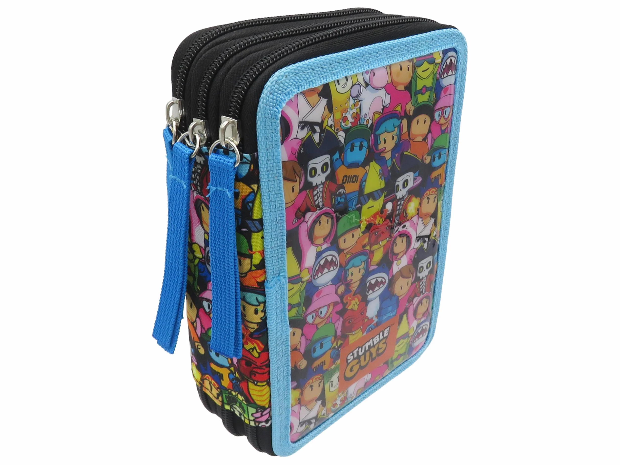 CYPBRANDS Stumble Guys, Plumier 3 Pisos, con Material Escolar, Estuche Completo, Licencia Oficial, para Niños y Niñas, Diseño Divertido