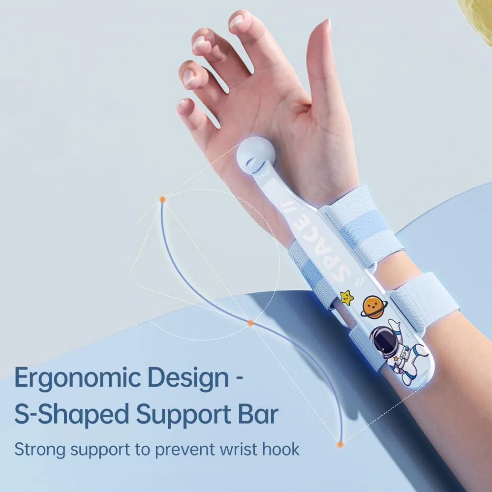 HUIOP Agarre del lápiz,Lápiz Corrección de Ayuda para Escritura a Mano Corrector de muñeca para niños Sosteniendo la Pluma Pinza de Postura Proteger Las articulaciones con Pulsera Ajustable para