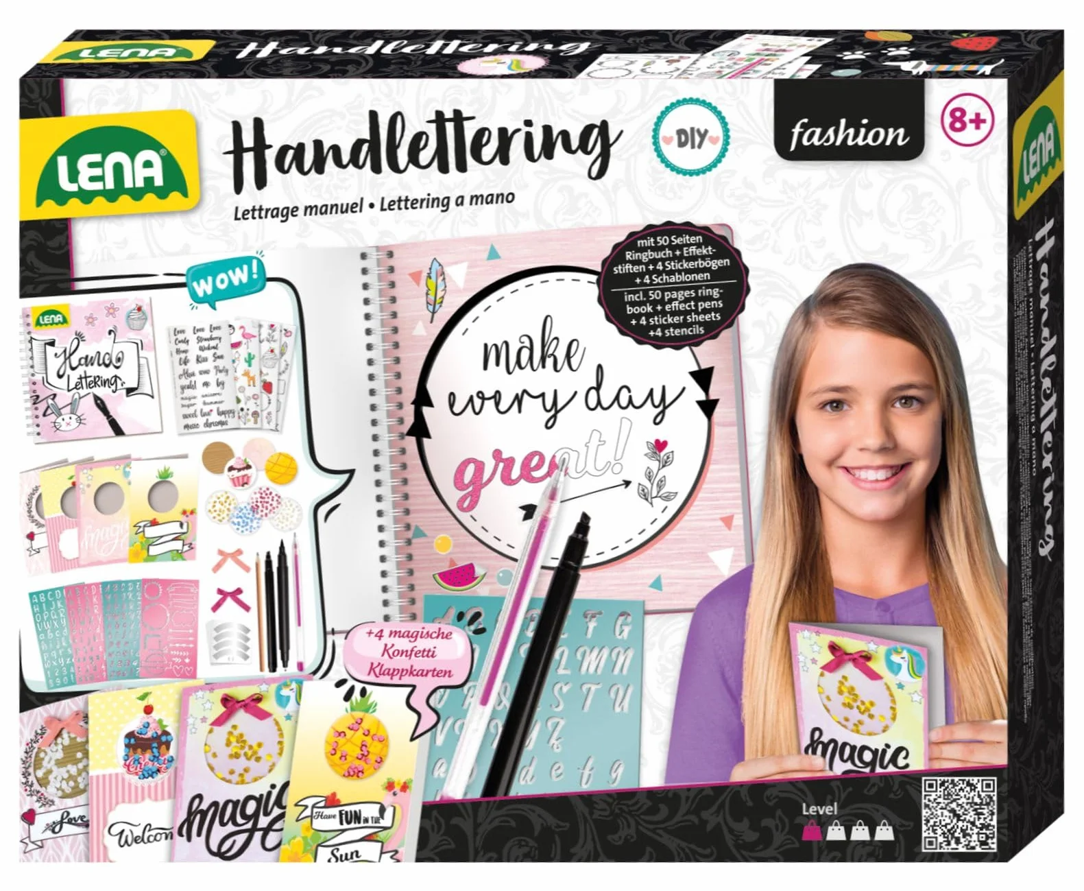 Lena - Mano Letras Set por 8+ Años Niños, Multicolor