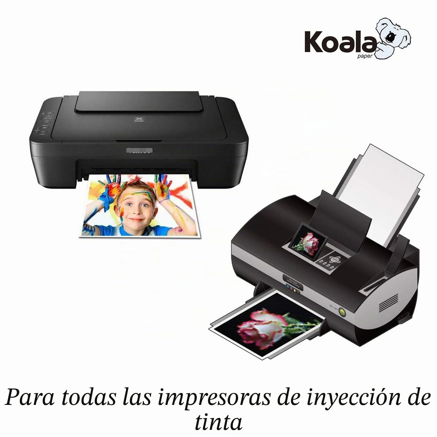 KOALA Papel Fotográfico de Doble cara Brillante para Inyección de Tinta A4, 180 g/m², 100 hojas. Adecuado para imprimir Fotos, Certificados, Folletos, Volantes, Tarjetas, Calendarios, Cubiertas, Artes