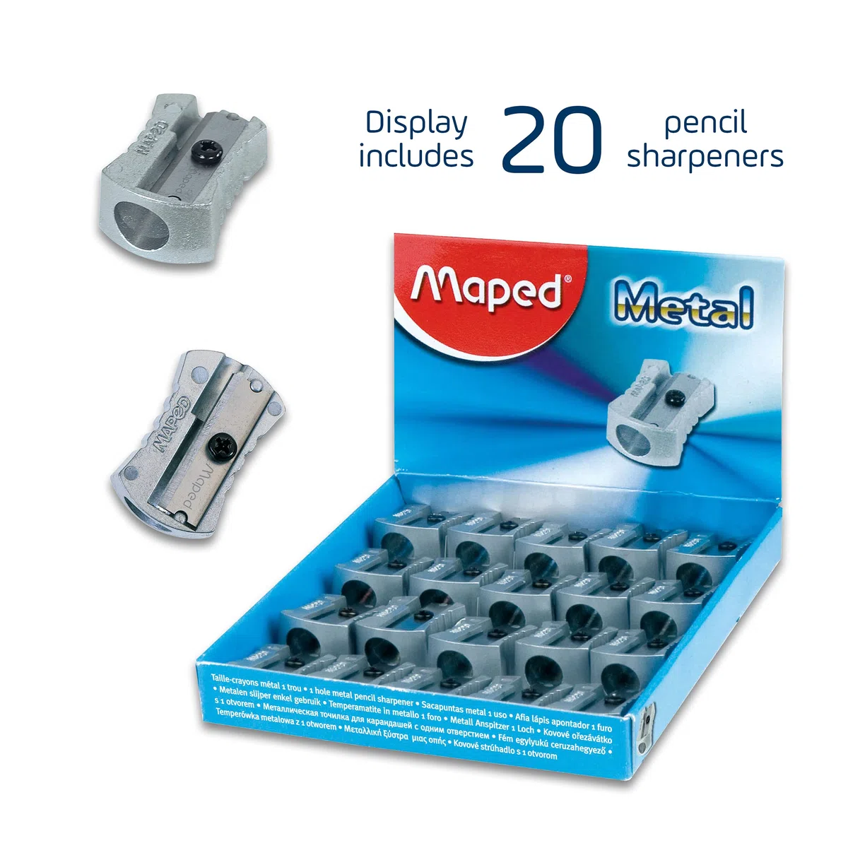 Maped Classic 506600 - Sacapuntas de metal (20 unidades)