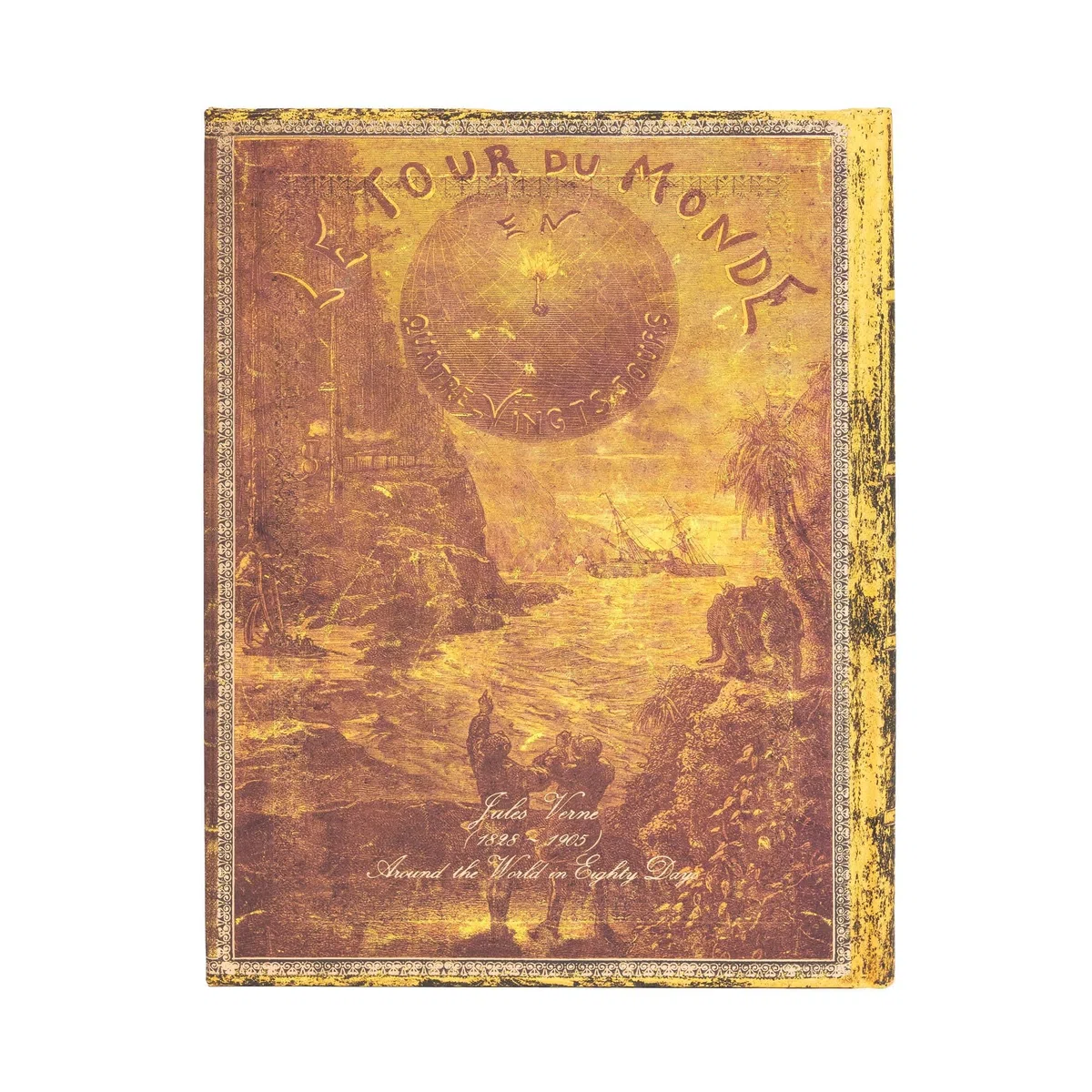 Paperblanks | Verne, La Vuelta al Mundo | Cuadernos de tapa dura | Ultra | Rayado