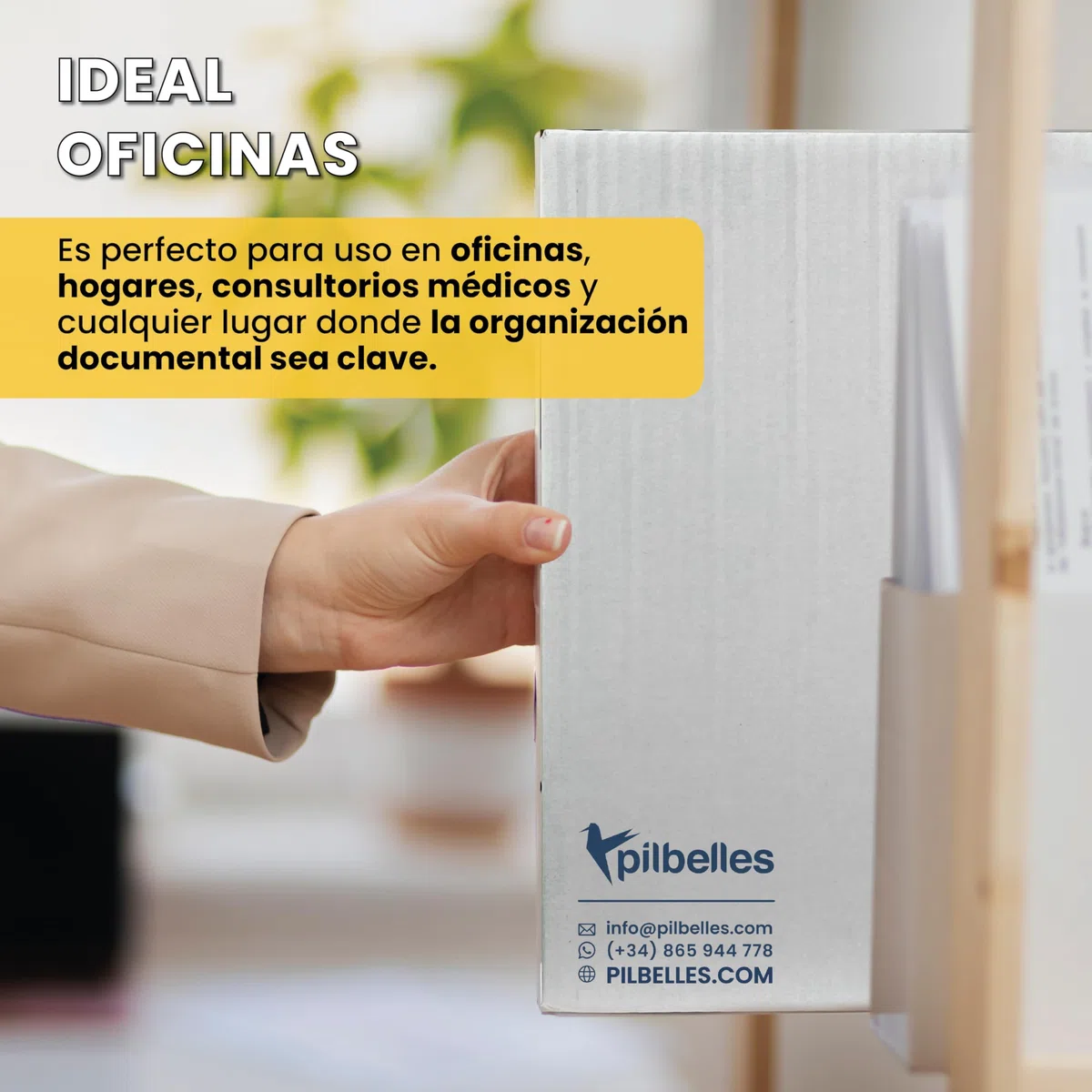 Archivador Definitivo 38x27x11,5 cm - 10 unidades - Archivadores de Oficina Caja de Archivo para Documentos
