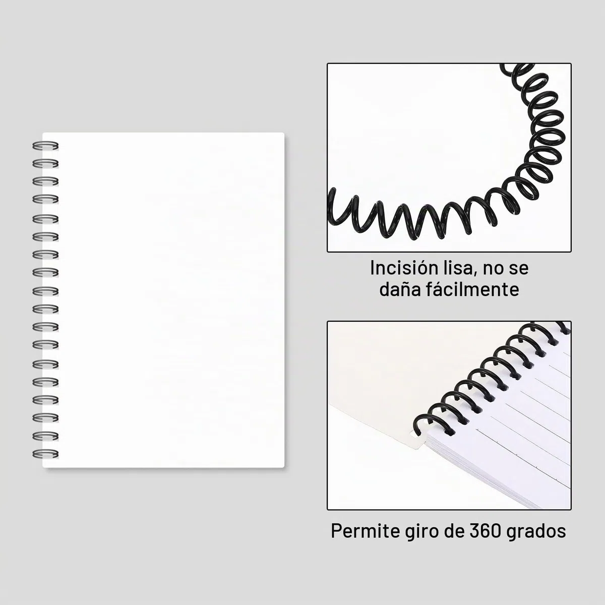 PATIKIL 25pcs 16mm Bobinas de Encuadernación en Espiral de Plástico, 140 Hojas, Paso 4:1, 48 Agujero Lomo de Encuadernación de Hojas Sueltas para Cuaderno Archivos DIY Papel Oficina, Negro