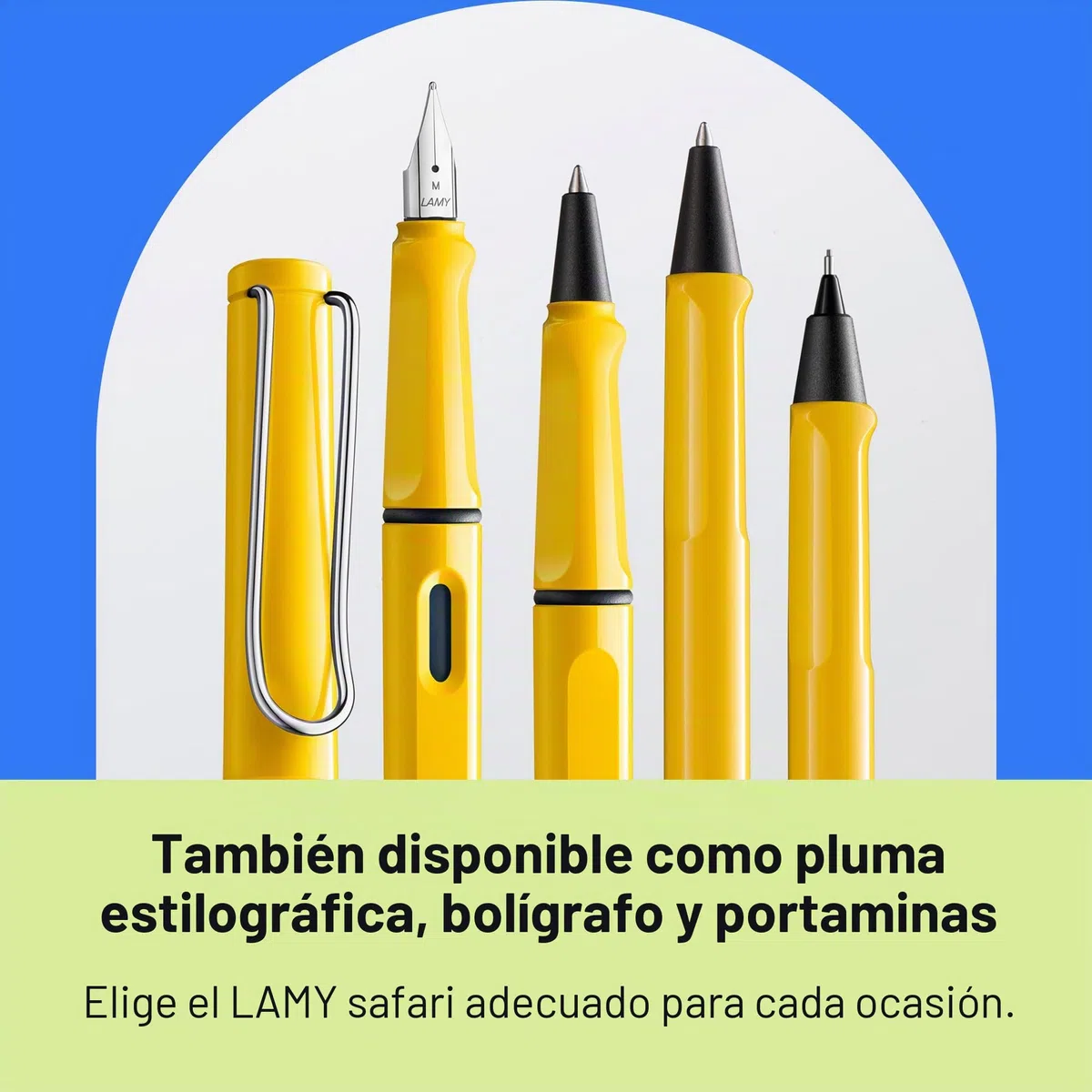 Lamy safari yellow - Bolígrafo roller con empuñadura ergonómica, ancho de trazo M - para una escritura larga y agradable - hecho de plástico robusto ASA - con recambio roller M 63 en azul
