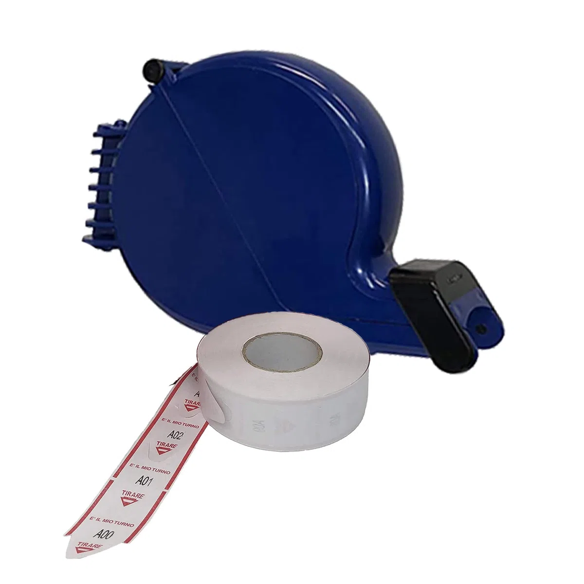 Impretech International Group – Dispensador azul de tickets numerados + 2000 Tickets numerados