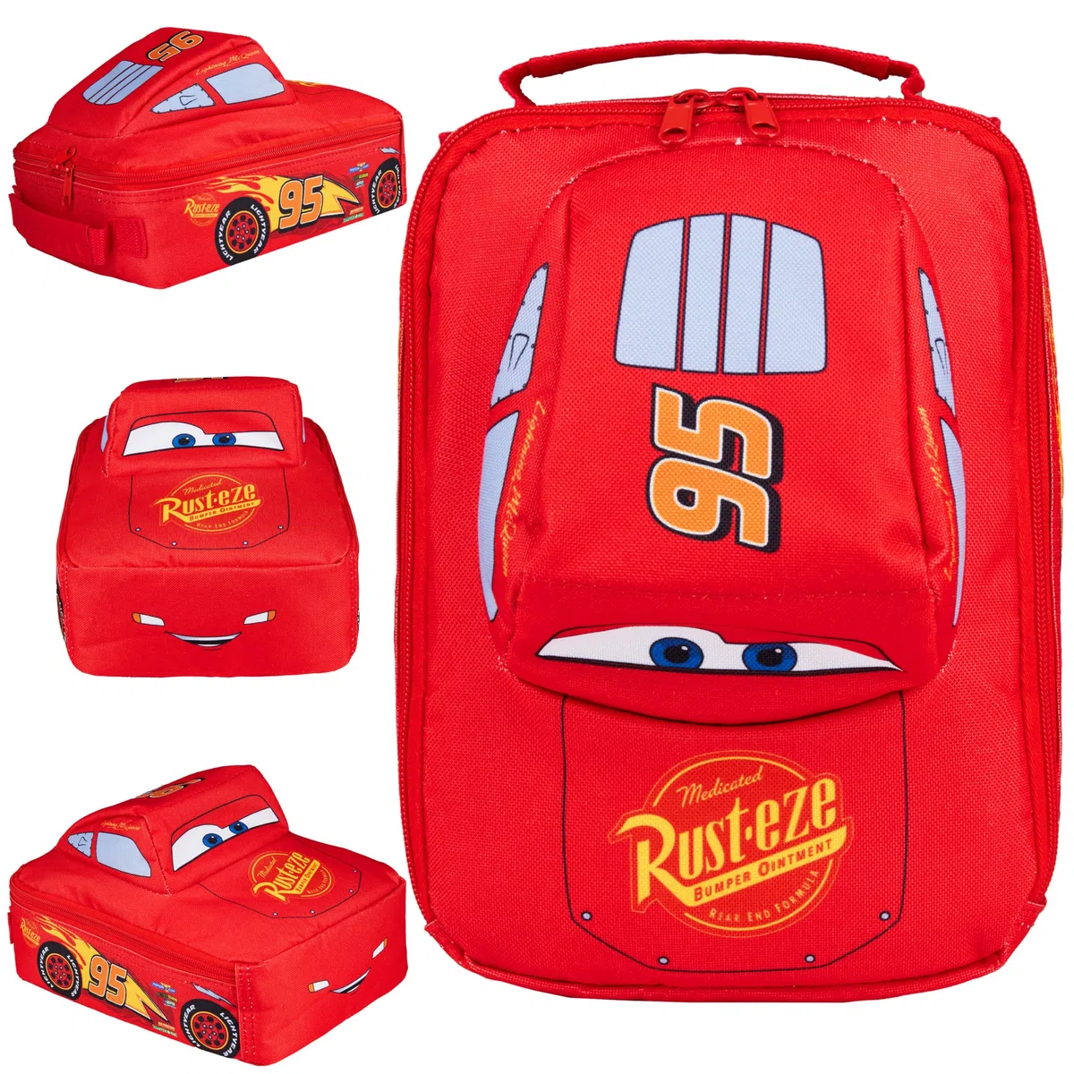 Disney Cars Bolsa Termica Porta Alimentos Infantil Rayo Mcqueen Bolsa Almuerzo Nevera Bolso para Escuela Picnic Viajar