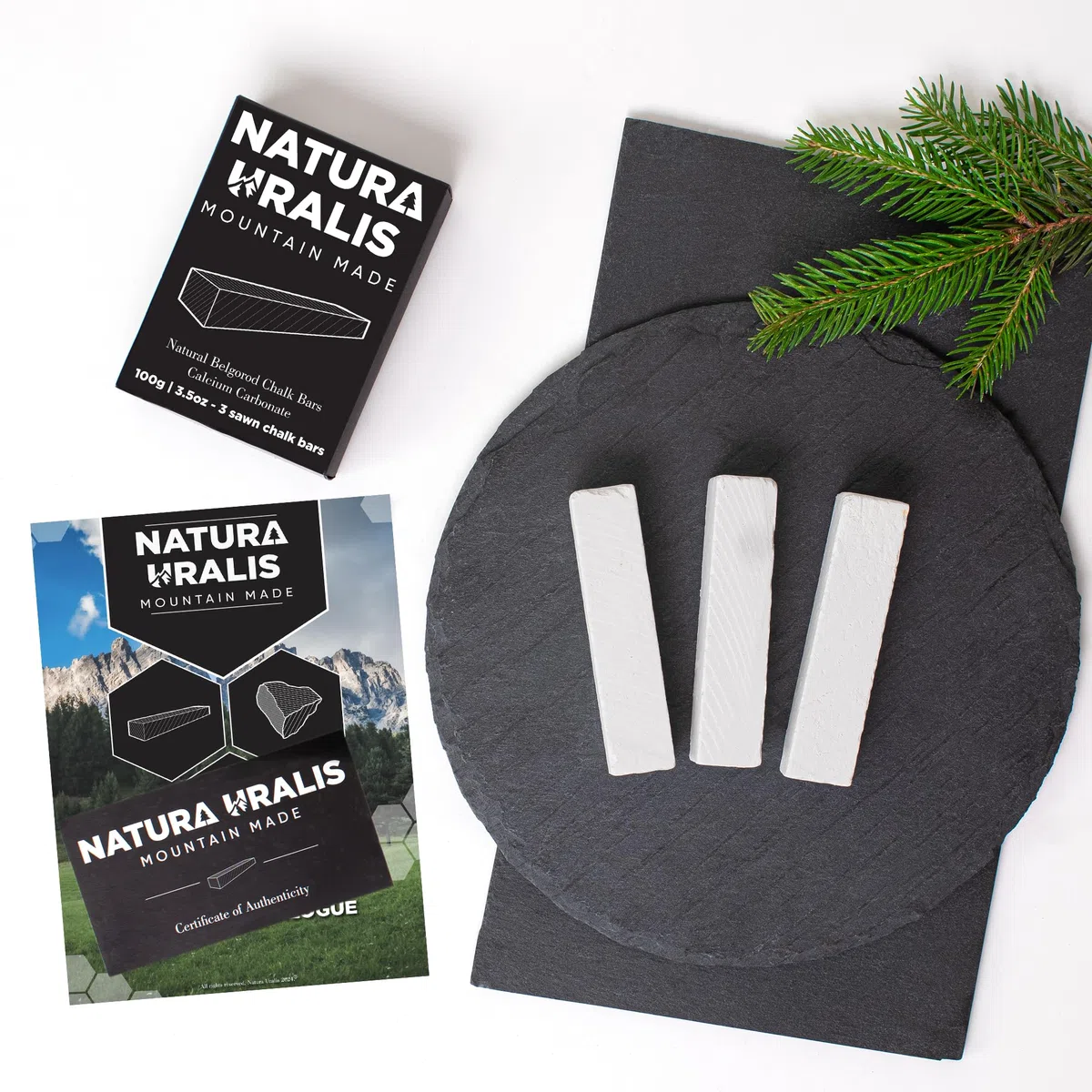 Natura Uralis Premium Tizas Serradas de Belgorod | 100g de Barras de Tiza Blanca - Crujido Increíble, Textura Terrosa, Aterciopelada y Firme, Sensación ASMR