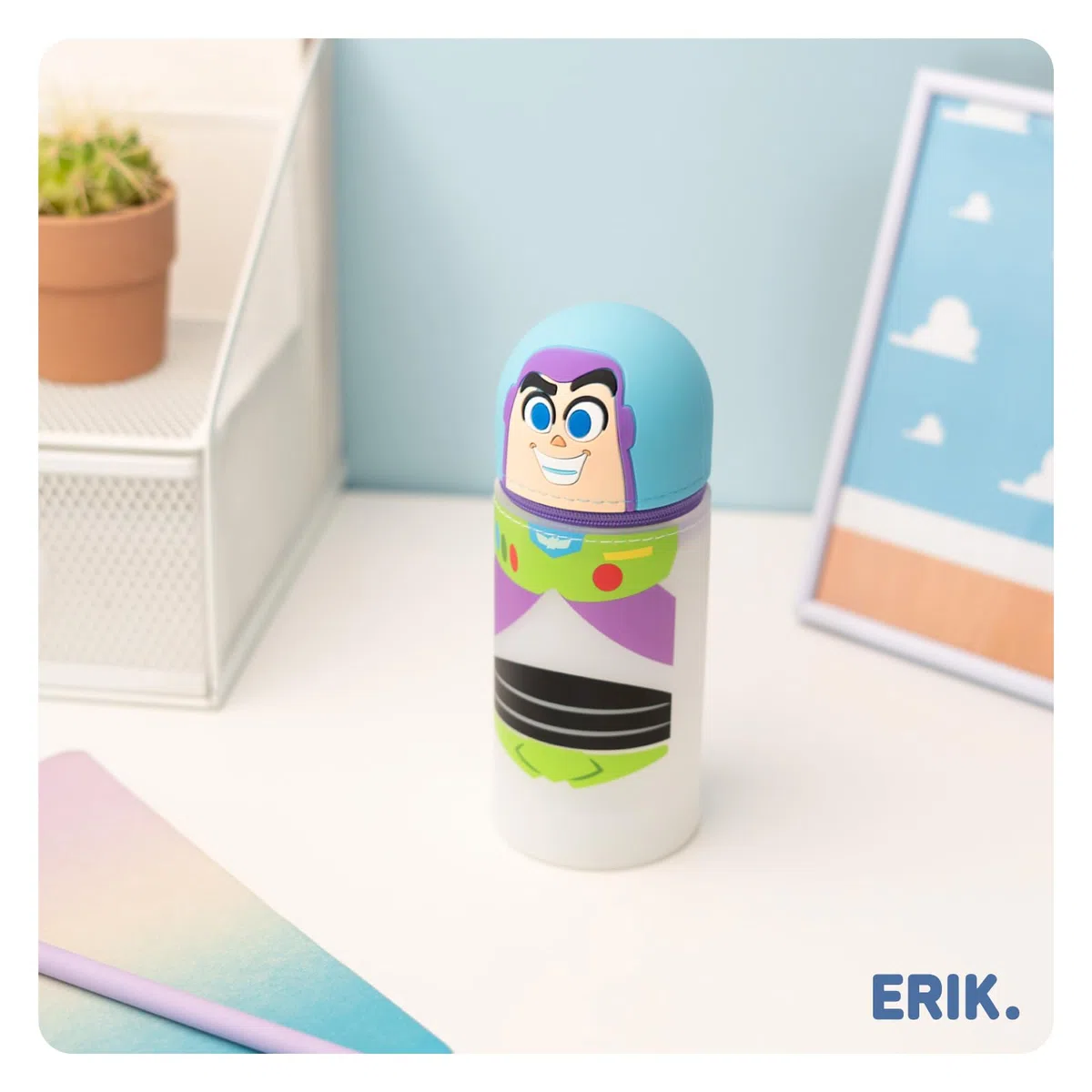 Estuche Escolar Toy Story Buzz Lightyear - Estuche pequeño de Silicona para niñas y niños │ Vuelta al Cole : Material Escolar y papeleria Disney│ Extensible, Impermeable y con Cremallera