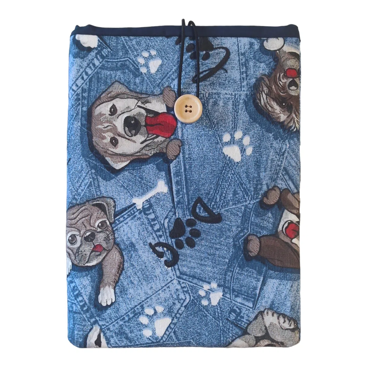 Funda de libros hecha a mano,protector de libros,fundas para libros de tapa blanda,fundas para libros de tapa dura,accesorios de lectura hechos a mano,tamaño 27x20 cm (Perros)