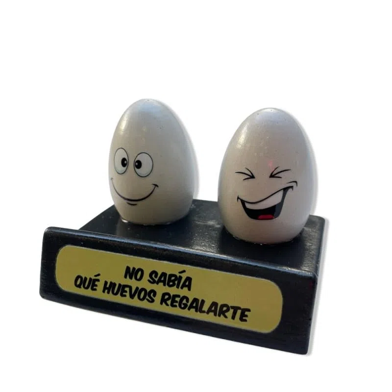 No sabía qué Huevos Regalar - Sujetamóvil par de Huevos - Regalo Original de Broma con Frase Divertida