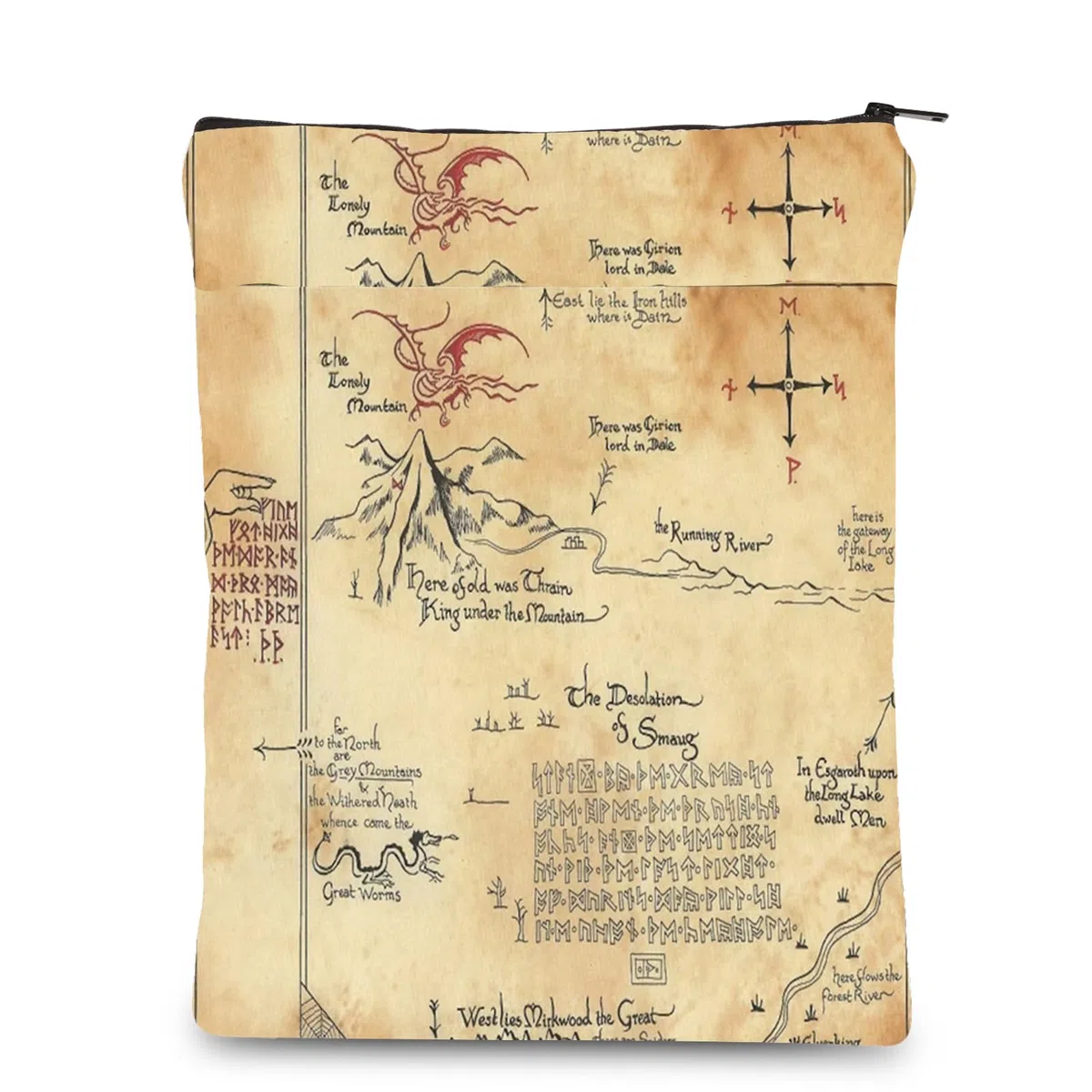 FEELMEM Lord Rings Hobbit Movie Gift Cubiertas de libros de mapas de Thror para regalo de libro de bolsillo para fanáticos del cine