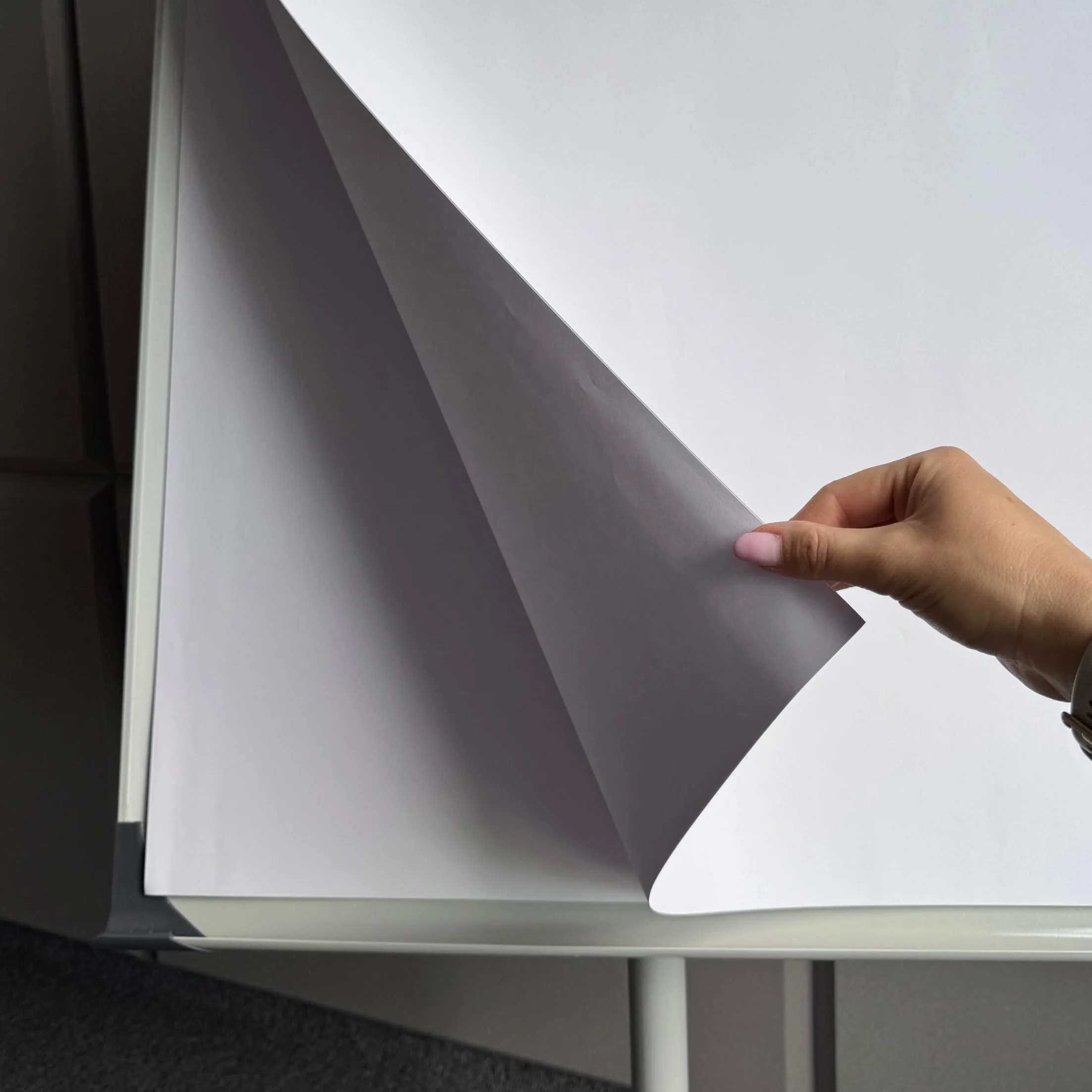 D.RECT Bloc de Flipchart Blanco 650x1000 mm - Bloc de Papel para Rotafolios de 80 g/m², 50 Hojas, 5 Orificios - Ideal para Oficina, Presentaciones y Hogar