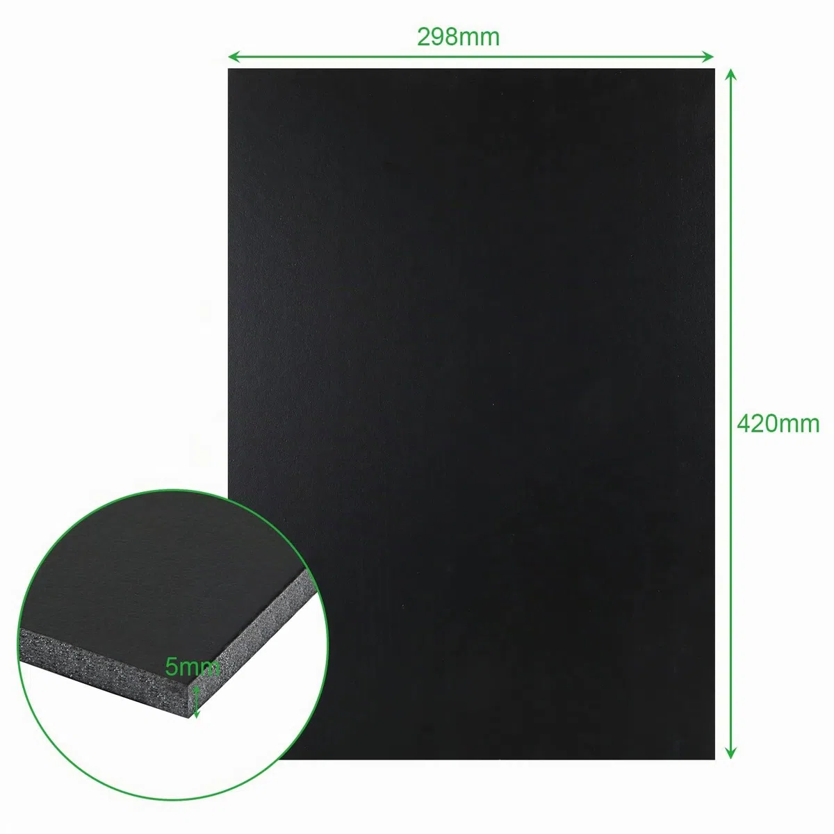 SENENQU 16 Piezas Carton Pluma A3 Negro 5 mm, Planchas de Espuma para Manualidades, Foamboard Ligero para Maquetas, Cartelería, Presentaciones y Oficina