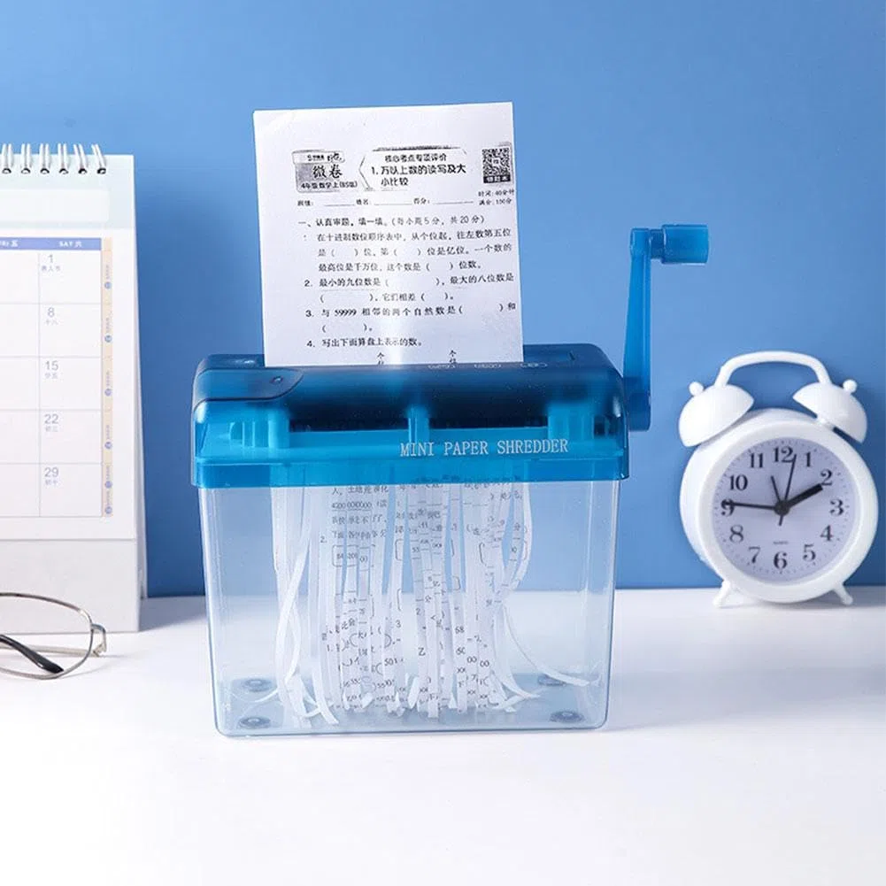 Trituradora Manual de Papel Portátil - Mini Cortadora A4 Para Uso Doméstico, Oficina y Escuela - Herramienta de Corte Hecha a Mano