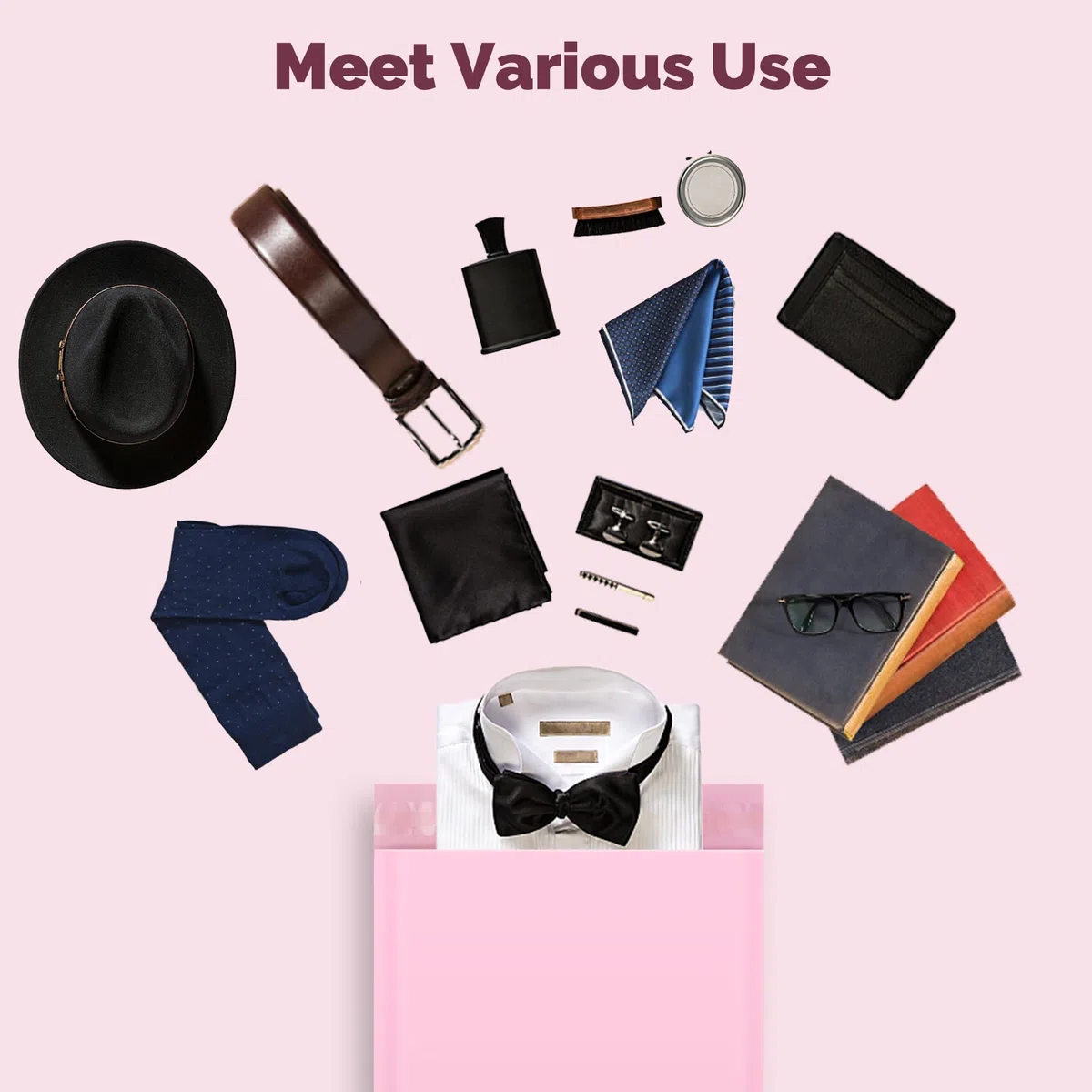 Bolsas compostables de 26x38 con tira autoadhesivos, respetuosas con el medio ambiente, sobres para ropa, Bolsas de correo a prueba de agua y de roturas, paquete de 50 unidades, color rosa