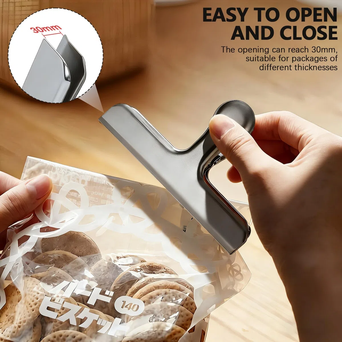 2 Piezas Clip De Sellado Metal Tres Tamaños Diferentes Se Utiliza Para Sellar Y Conservar Alimentos, Etiquetas, Bolsas, Fotografías, Etc.