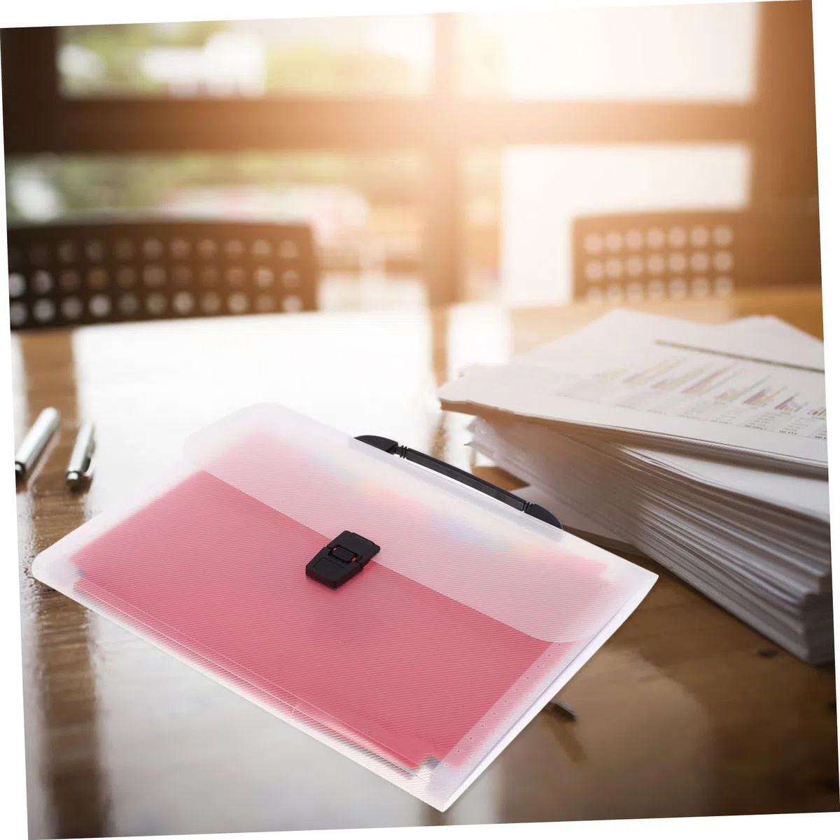 Carpeta Expandible Carpeta Acordeón Multifuncional 13 Bolsillos de Archivos A4 Organizador de Papeles Liviano de Pvc y Abs para Oficina y Hogar