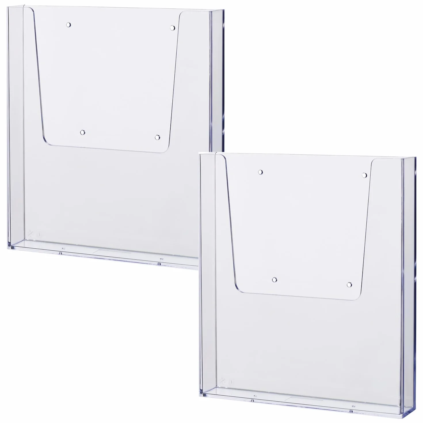 helit H2350202-2 Portafolletos de pared DIN A4 2 piezas transparente Soporte para folletos revistas documentos