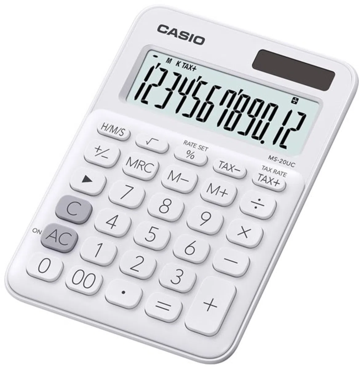 Casio MS-20UC-WE - Calculadora, 2.3 x 10.5 x 14.95 cm, color blanco, Versión antigua