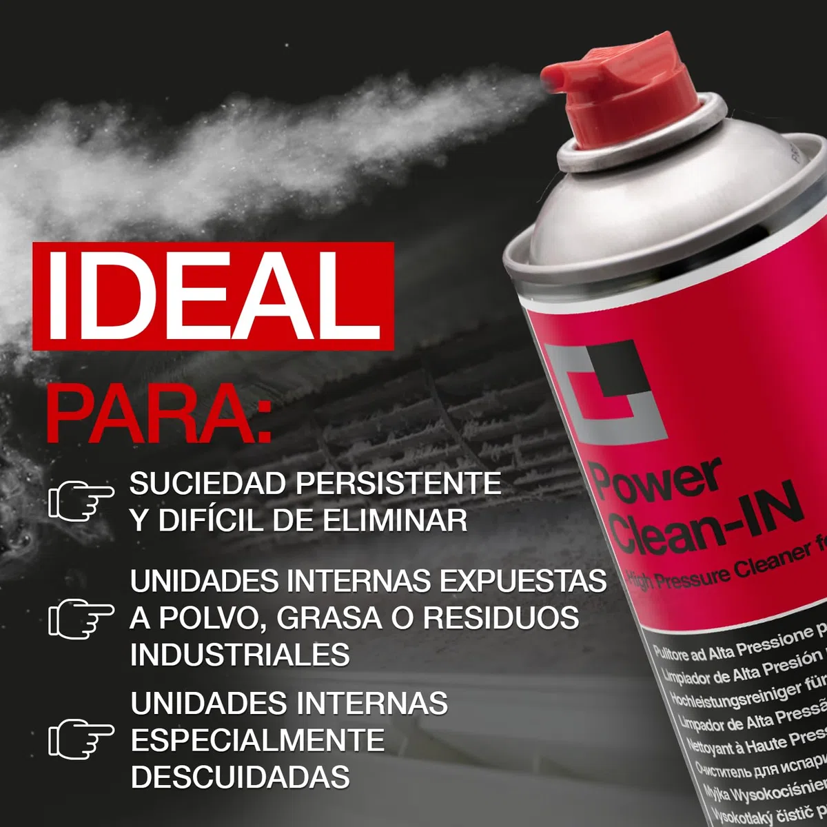 Errecom Power Clean - IN, Limpiador de Alta Presión para Aire Acondicionado, Bombona de 600mL
