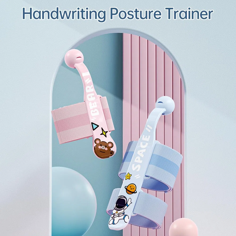 HUIOP Agarre del lápiz,Lápiz Corrección de Ayuda para Escritura a Mano Corrector de muñeca para niños Sosteniendo la Pluma Pinza de Postura Proteger Las articulaciones con Pulsera Ajustable para
