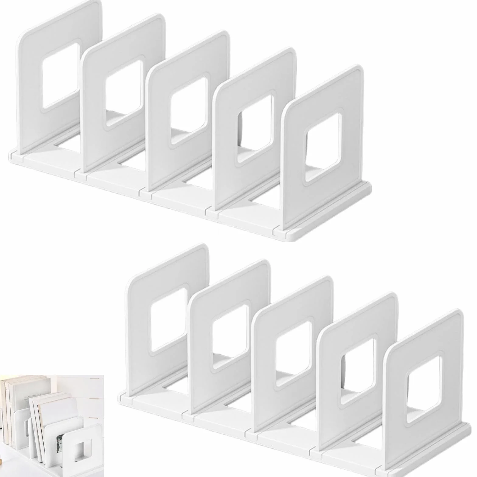GOMETY Organizador de Escritorio para Archivos, 4 Compartimentos, Extraíble