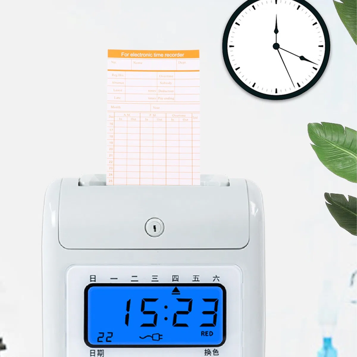 Gadpiparty Tarjetas de Asistencia de Doble Cara para Oficina Registro Mensual Días Tarjetas de Fichaje para Reloj Papel Resistente para Control de Horario Laboral