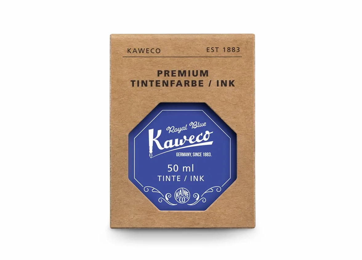 Kaweco Tinta en vaso de color azul real, soluble en agua, vegana, 50 ml, 10002191