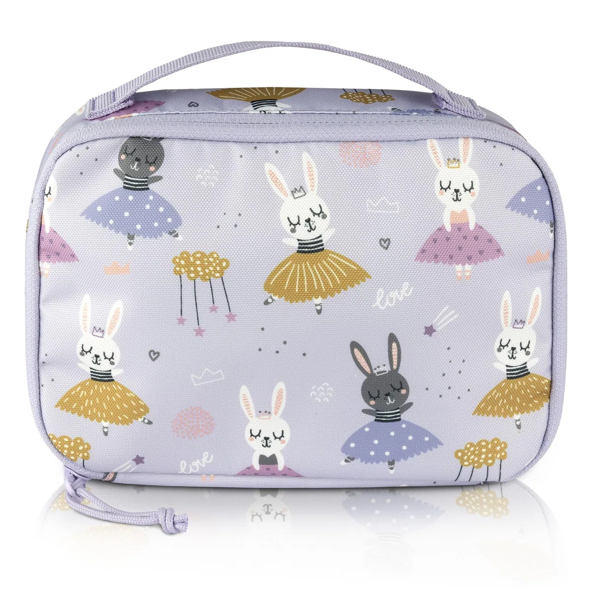 bolsa térmica infantil, bolsa de almuerzo, mini bolsa isotérmica para cosméticos, medicamentos, tentempiés - sostenible (Bailarina-Lila, 21,5 x 14,5 x 6,5 cm)