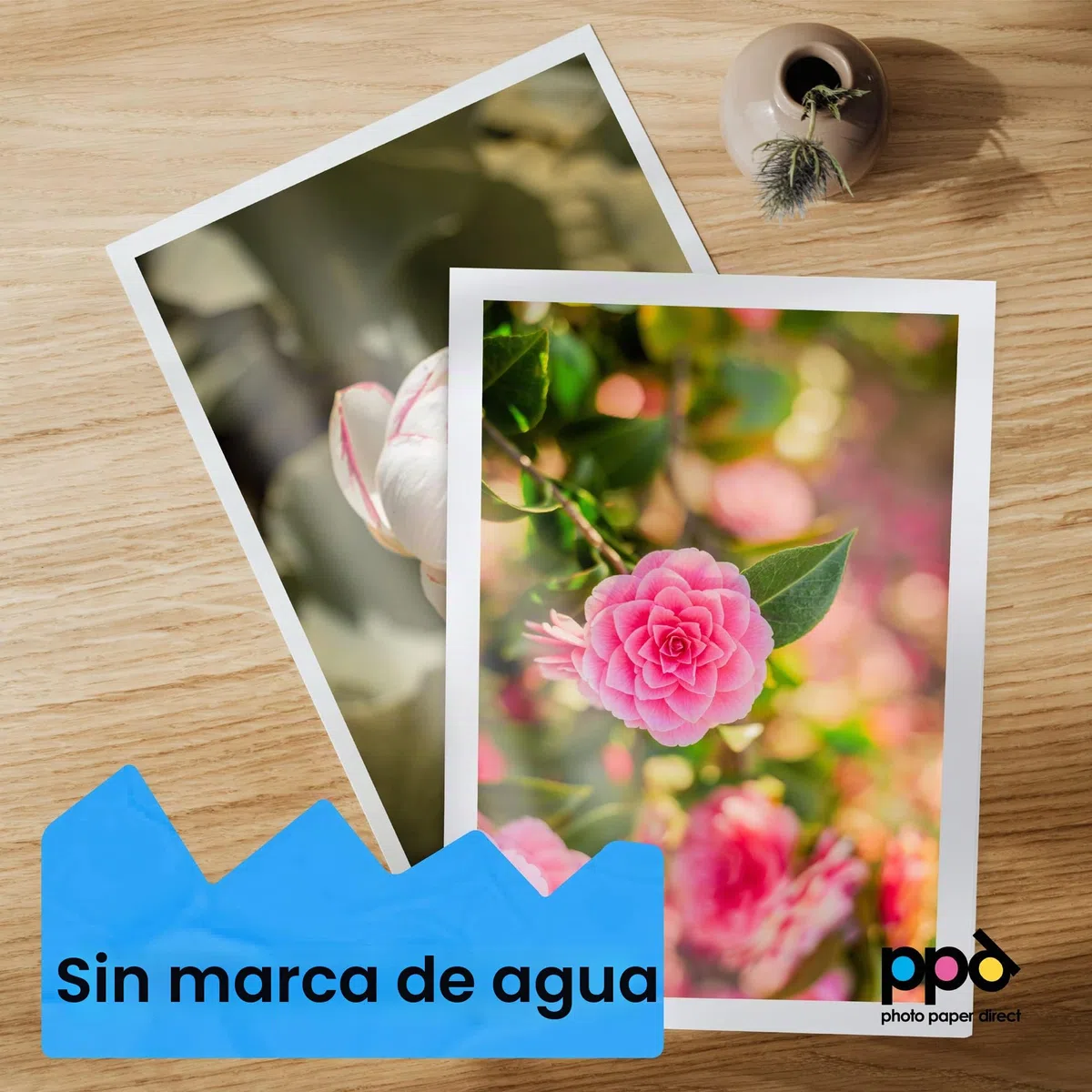 PPD 50 Láminas de Papel Fotográfico A3 para Inyección de Tinta de Doble Cara Brillante/Brillante (180 g/m2) PPD-106