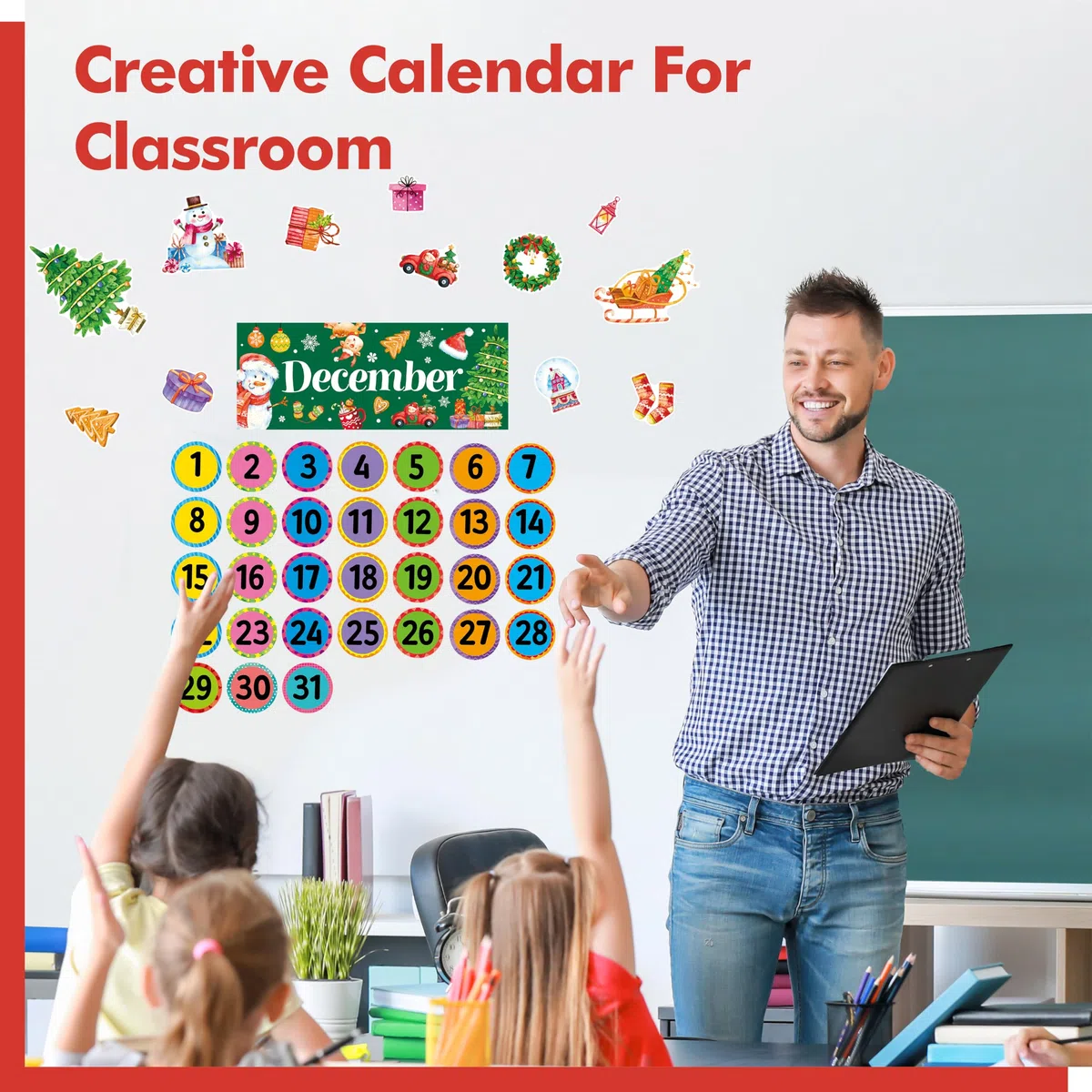 112 PCS Encabezados Mensuales de Vacaciones, Decoraciones de Cartel para los 12 Meses del Año en Diferentes Temas, 40 Tarjetas Redondas Escriturables y 60 Recortes Variados