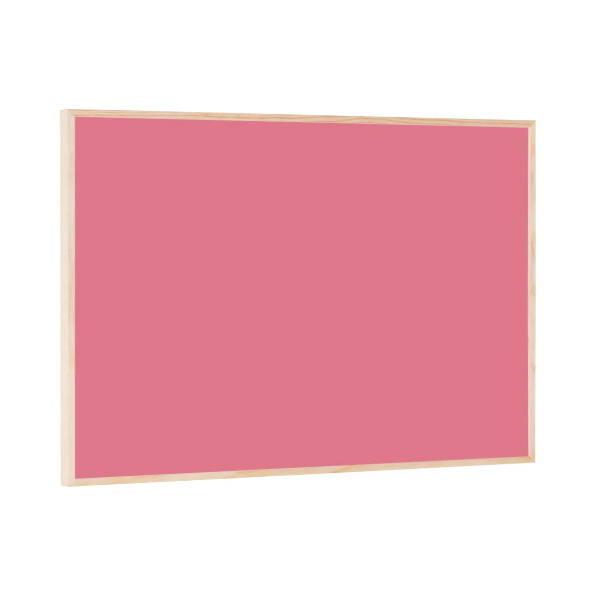 Bi-Office Pizarra Magnética Earth New Basic Fuchsia, 585 x 385 mm, Superficie de Acero Lacado, Marco de Pino Natural
