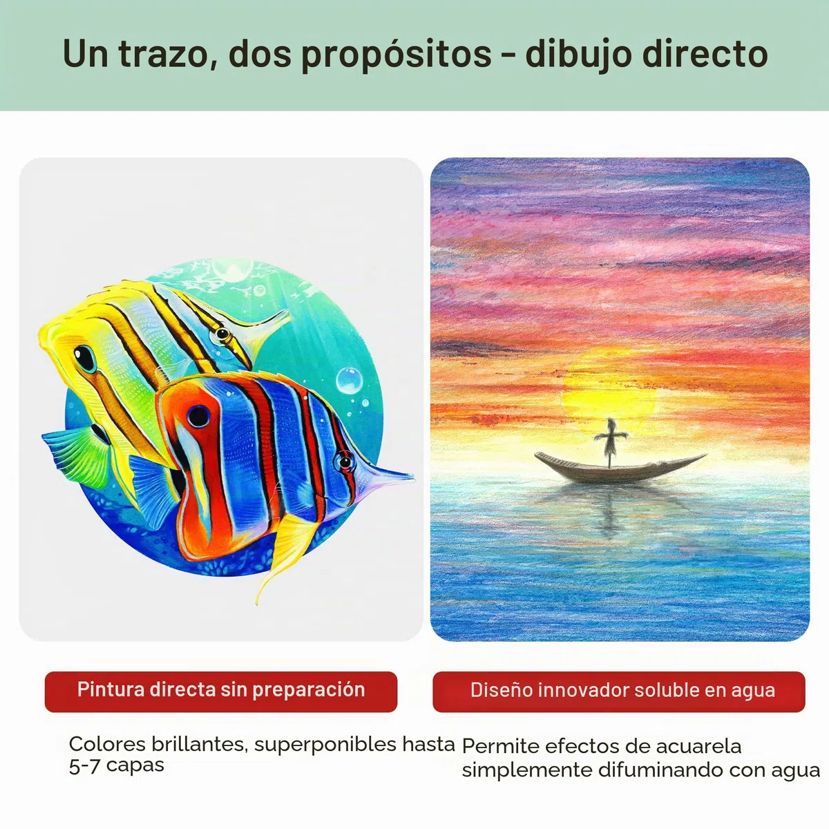 Marco Serie 3120 36 Colores Lápices de Colores de Alta Calidad Solubles en Agua con Pincel, en Caja de Hierro - Ideal para Estudiantes de Arte y Profesionales
