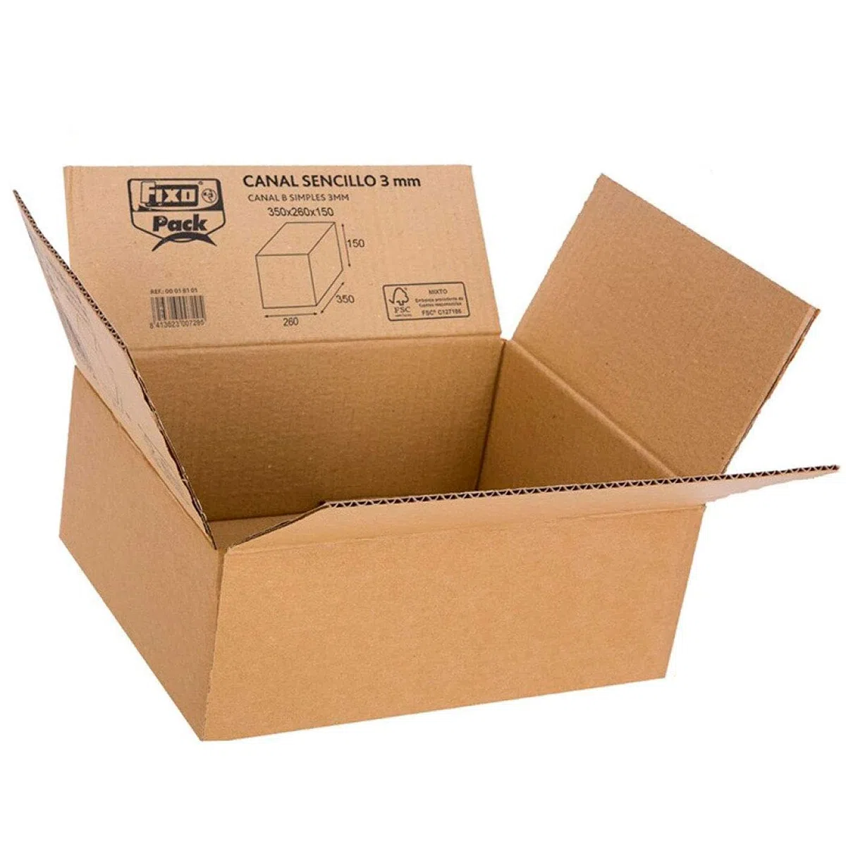 Acan Tradineur - Pack de 10 Cajas de cartón para Embalaje - Cartón Reforzado, Resistente, Plegable y Reutilizable - Ideal para envíos de Paquetes, almacenaje, etc. - 35 x 26 x 15 cm