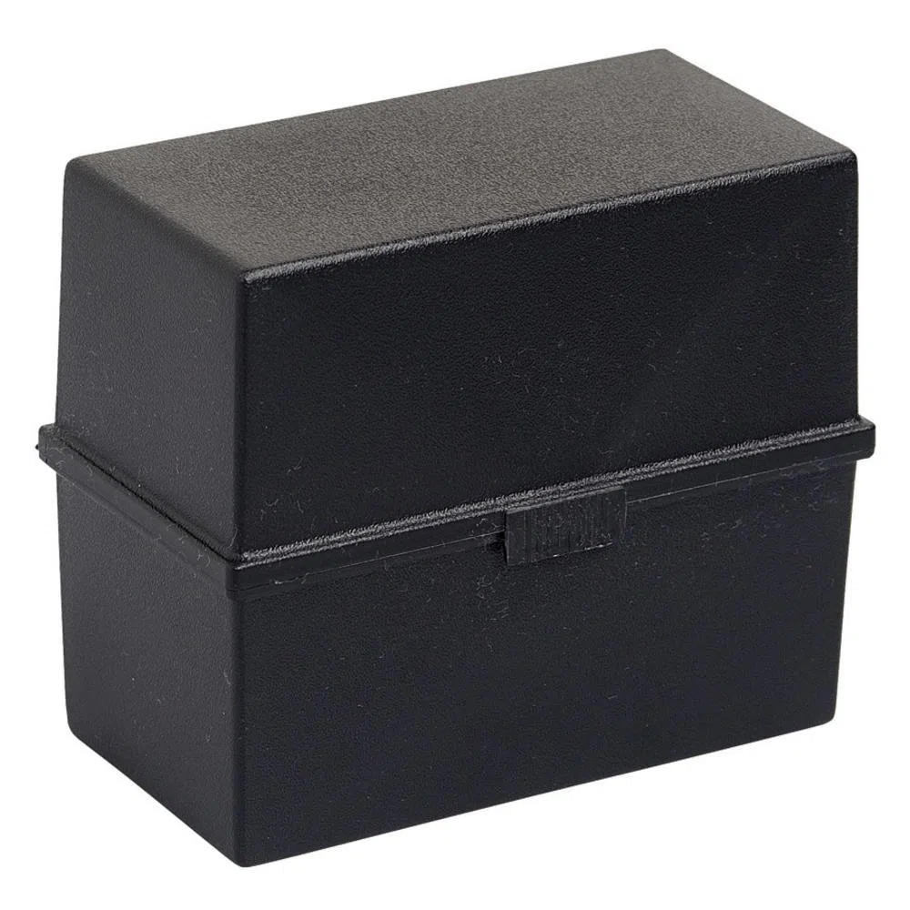 Exacompta A5 - Caja archivadora de tarjetas, color negro