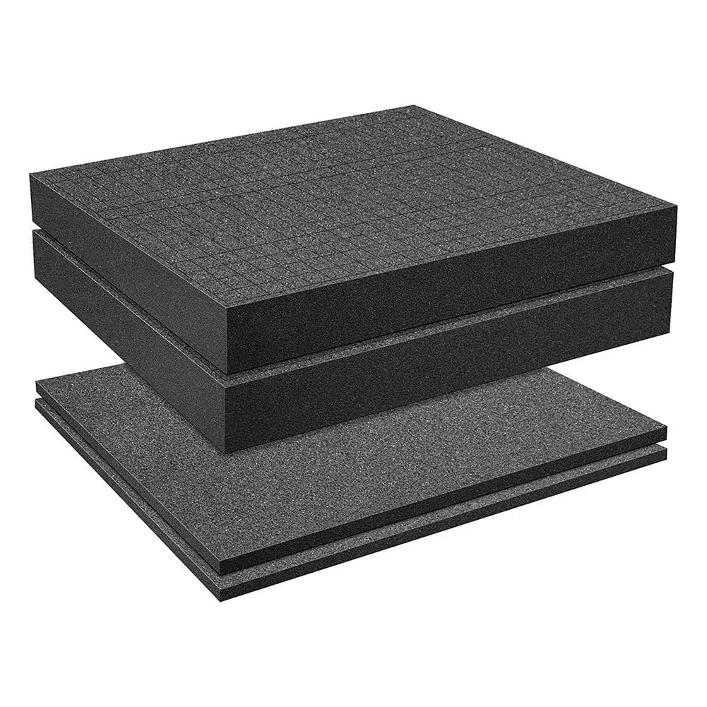4 piezas de espuma de inserción de espuma precuadrada con uso inferior para cajas de juegos de mesa, cajas, cajón de almacenamiento A