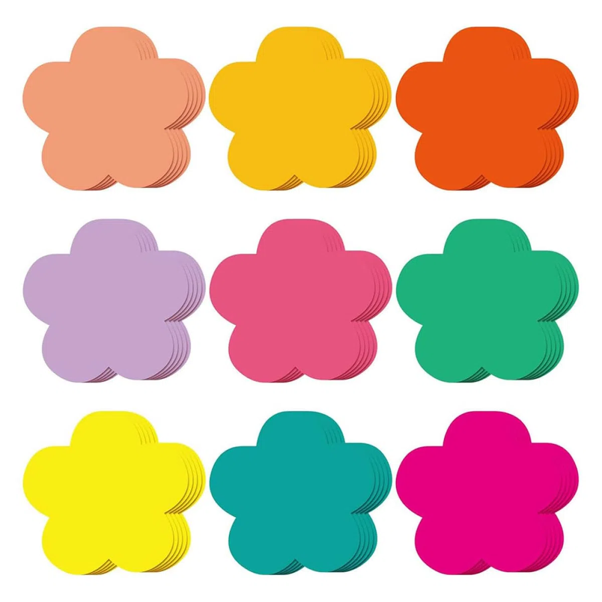 Veemoon 108piezas Recortes Decorativos De Cartulina Forma De Flor Unidades Decoración Versátil para Aulas