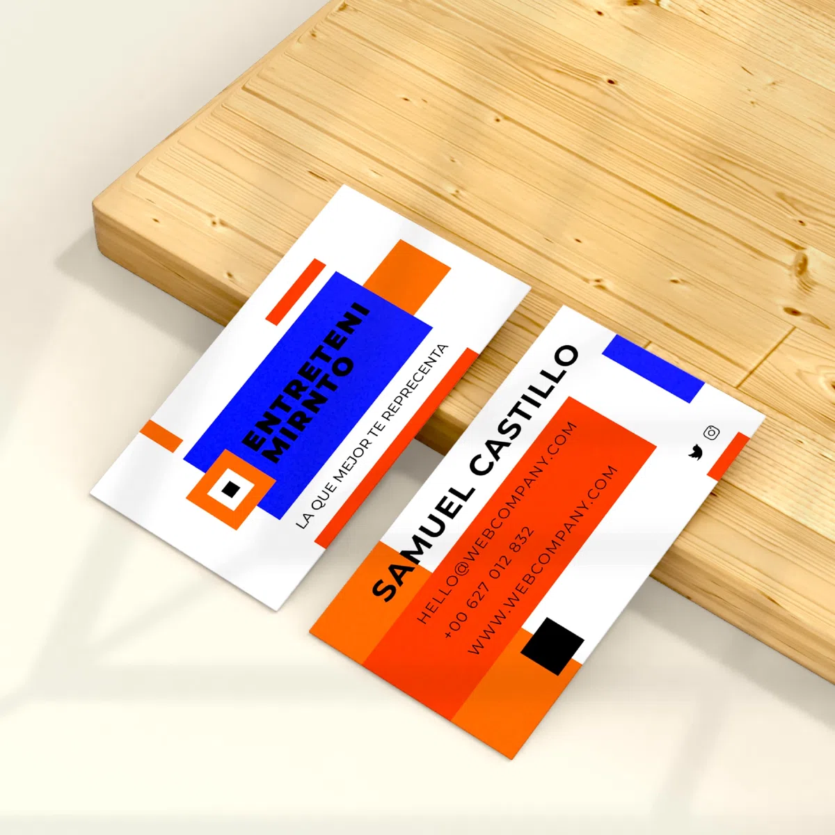 Tarjetas de Visita y Presentación Personalizadas en Cartulina 350 gr – Impresión a Todo Color con Logo y Textos – Acabado Plástificado disponible en Brillo o Mate – Para Empresas, Autónomos y Pymes