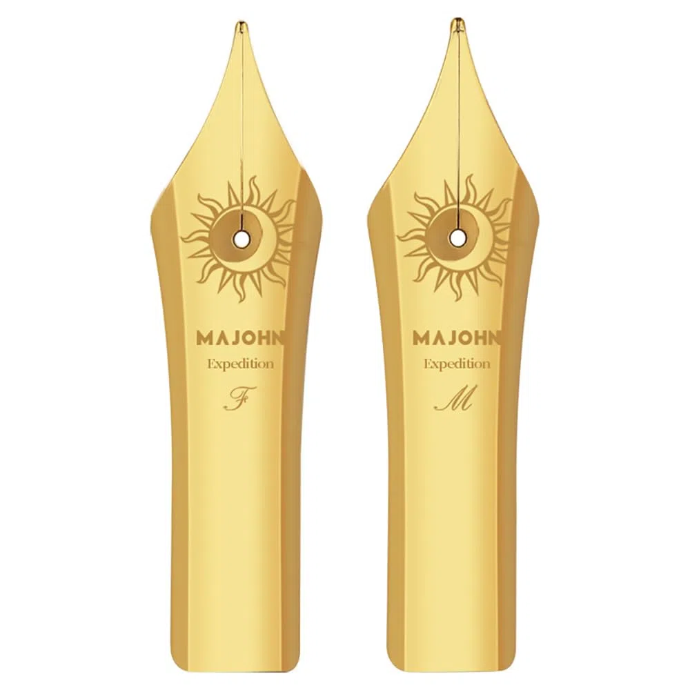 erofa Majohn NO.8 - Pluma estilográfica (2 unidades, punta F, tamaño M, compatible con Majohn n.º 8 P139, P140)
