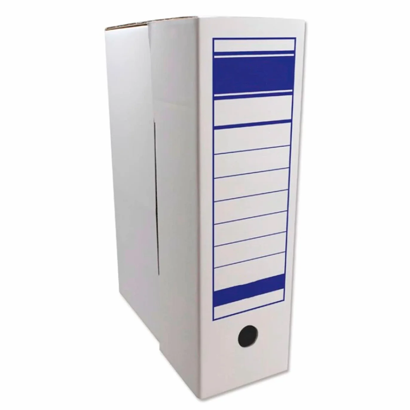 Acan Tradineur - Pack de 12 archivadores definitivos, caja archivo plegable de cartón, 2 posiciones, tamaño folio, fácil montaje, conservar documentos, facturas, 36 x 25 x 9 cm