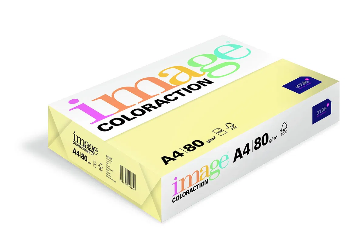 Antalis 838A 080S 4 - Papel para fotocopiadora (DIN A4, 80 g/m2), color amarillo