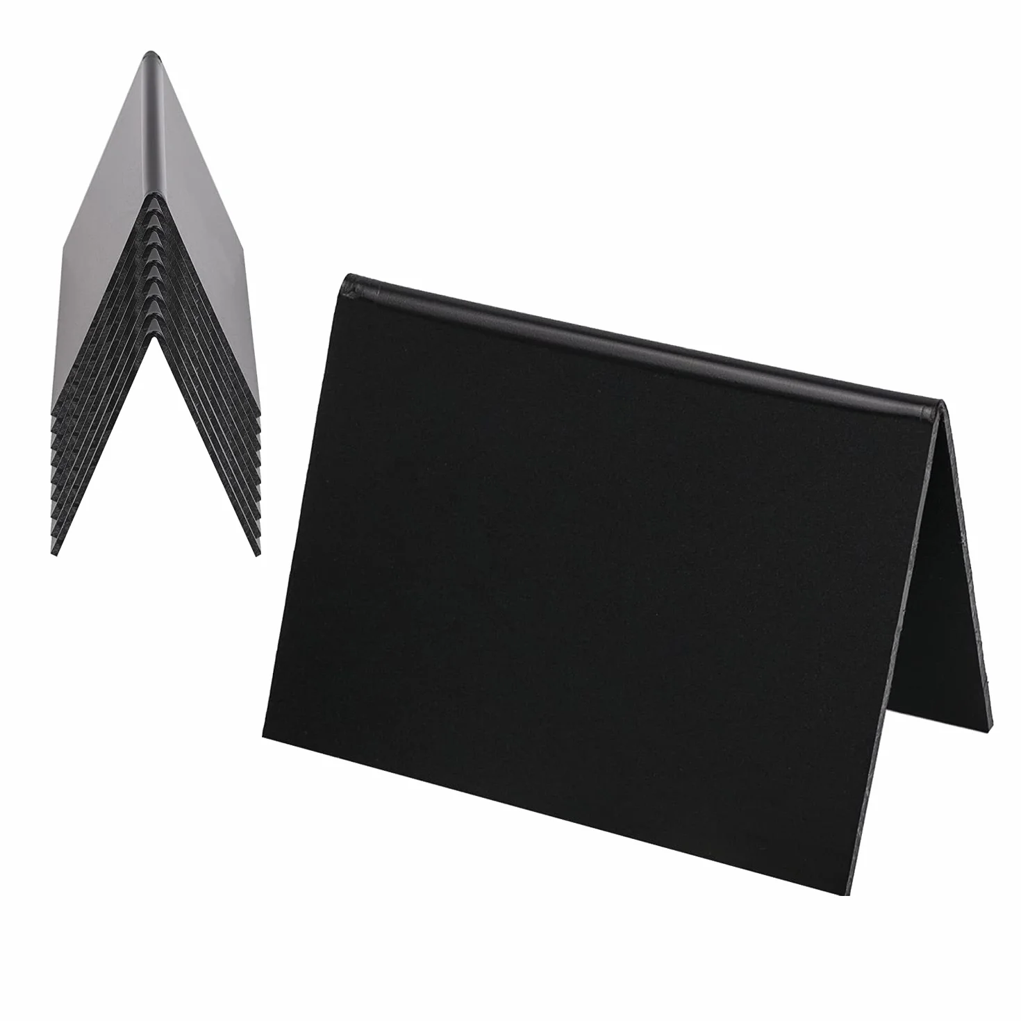 HMF 46413 soporte de mesa para pizarra | 10 piezas | Un standee | 10x7cm | Negro