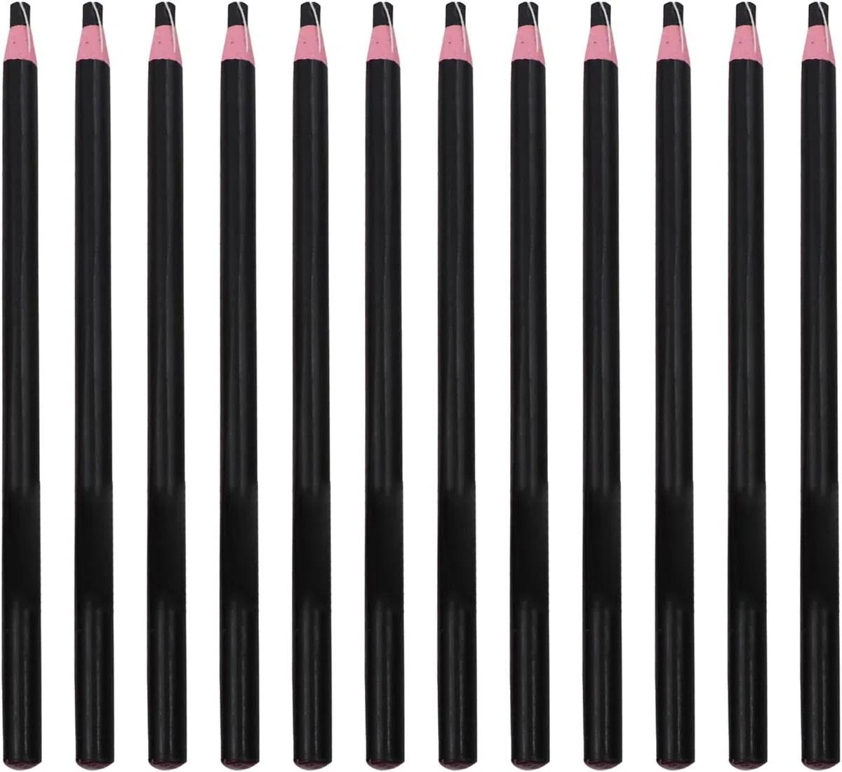 12 lápices de grasa de cera, marcadores de porcelana, crayones autoafilables negros para vidrio, metal, madera, cerámica, cuero, tela, superficies no porosas, herramientas de marcado de jardín para