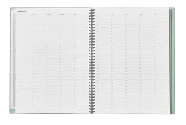 ADDITIO - Cuaderno de Todas las Clases semana vista para el profesorado | Evaluación continua | Programación semanal del curso | Tamaño 22,5 x 31 cm. | Catalán | Verde