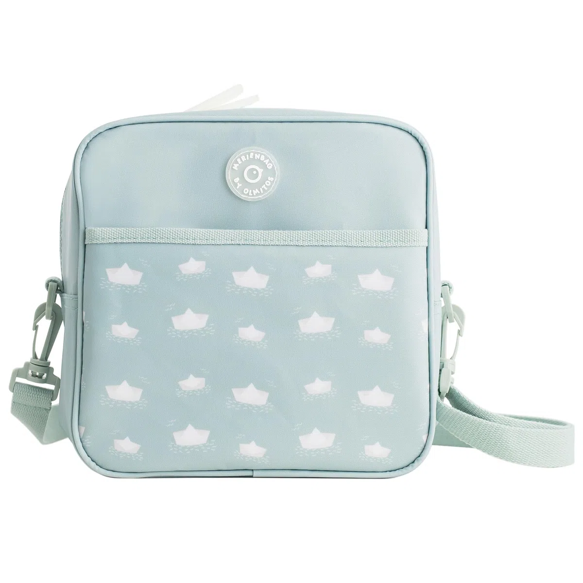 Olmitos - Mochila Infantil Isotérmica MERIENBAG – Bolsa Térmica Aislante para Comida y Termo de Bebé, Fácil Limpieza, Uso como Mochila o Bandolera, Ideal para guardería (Azul)