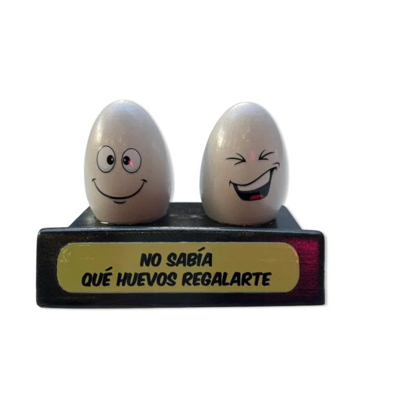 No sabía qué Huevos Regalar - Sujetamóvil par de Huevos - Regalo Original de Broma con Frase Divertida