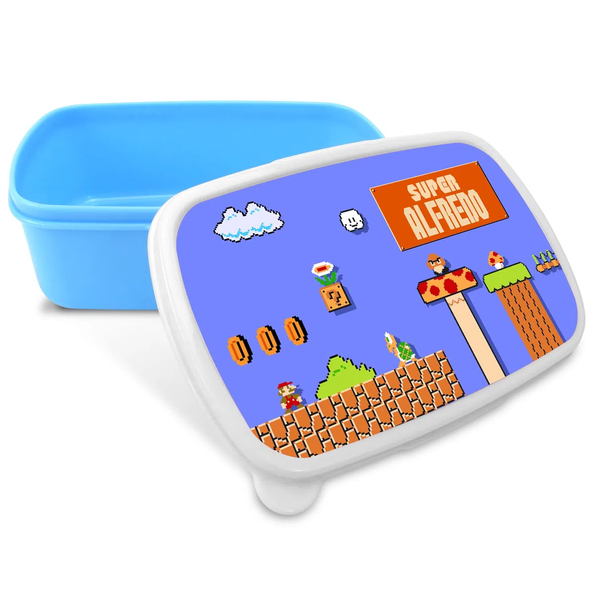 LolaPix Fiambrera escolar con nombre. Fiambrera para niños. Caja de merienda personalizada para niños. Fiambrera escolar. Apta para microondas. Sin BPA, ftalatos ni metales pesados. Regalos